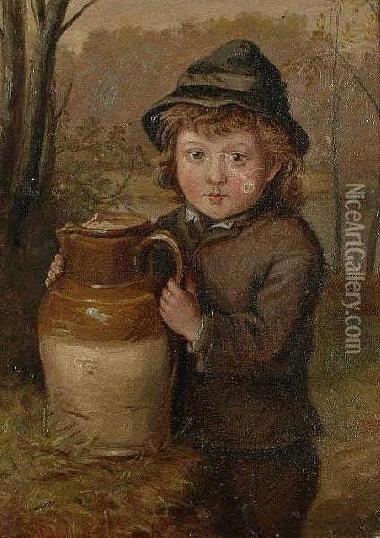 The Empty Pitcher Oil Painting - Justus Hill