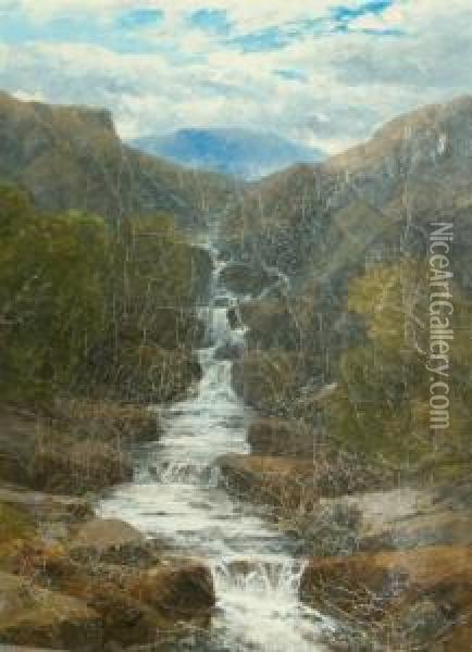 Waterfall Scenes Oil Painting - John Brandon Smith