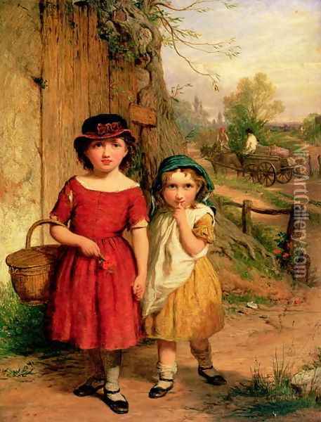 Little Villagers, 1869 Oil Painting - George Smith
