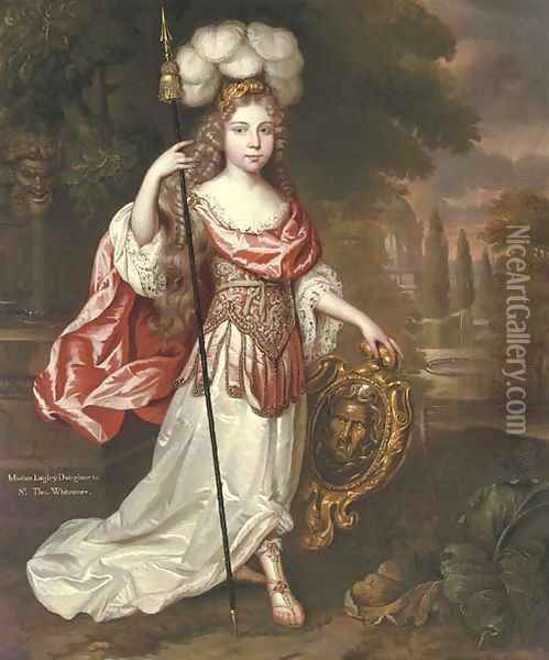Portrait of Dorothy Langley (1668-88) Oil Painting - Henri Gascars