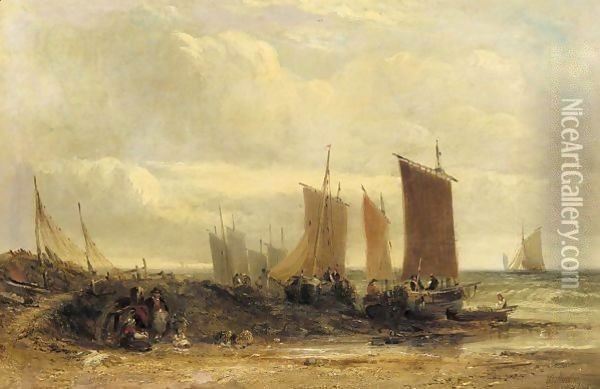 The Sussex coast Oil Painting - Arthur Joseph Meadows