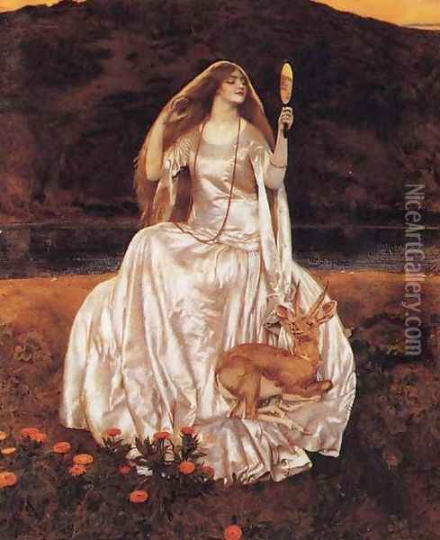 The Damsel of the Lake, Called Nimue the Enchantress Oil Painting - Frank Cadogan Cowper