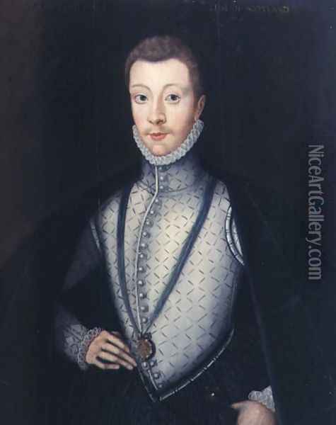 Portrait of Henry Stewart, Earl of Darnley (1545-67) Oil Painting - Adrian Vanson