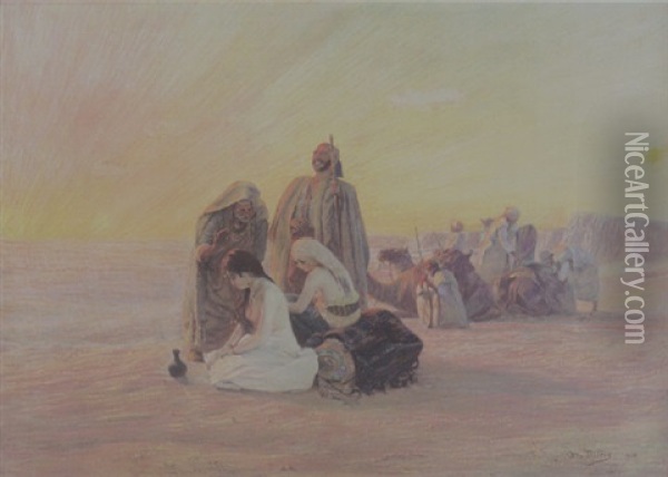 Verkauf Der Sklavinnen Oil Painting - Otto Pilny