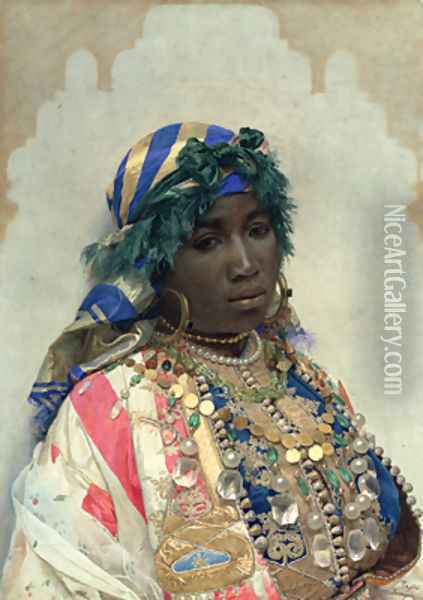 Mujer de color Oil Painting - Jose Tapiro Y Baro
