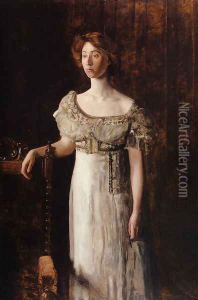 The Old Fashioned Dress-Portrait of Miss Helen Parker Oil Painting - Thomas Cowperthwait Eakins