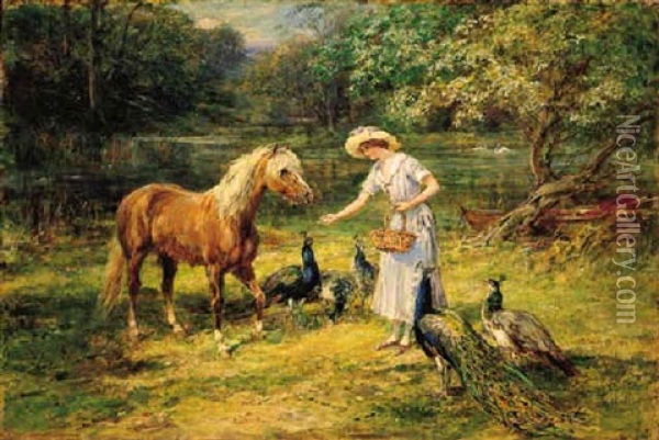 The Favorite Oil Painting - Heywood Hardy