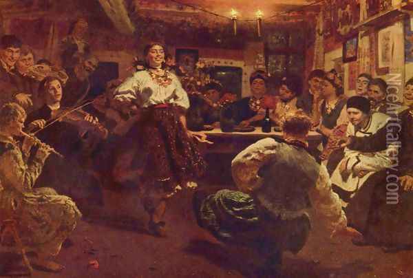 Country Festival, 1881 Oil Painting - Ilya Efimovich Efimovich Repin