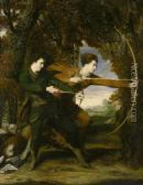 The Archers Oil Painting - Sir Joshua Reynolds