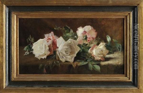 Rosas Oil Painting - Antonio Jose Da Costa