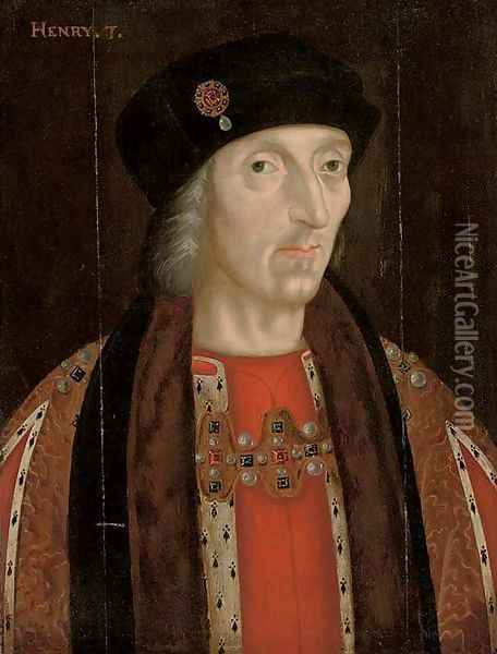 Portrait of King Henry VII (1457-1509) Oil Painting - English School
