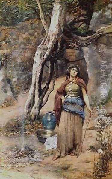 The Gypsy Oil Painting - William A. Breakspeare