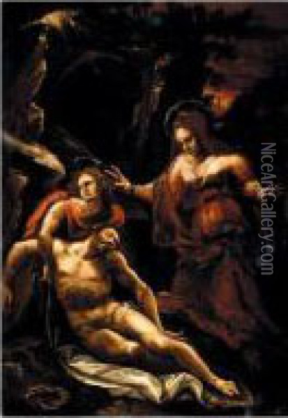 The Lamentation Oil Painting - Sodoma