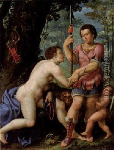 Venus Und Adonis Oil Painting - Hans Rottenhammer the Elder