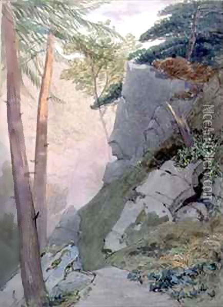 The Ravine Oil Painting - William Roxby Beverly