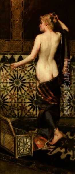 Jeune Femme Du Harem Oil Painting - Rudolf Ernst