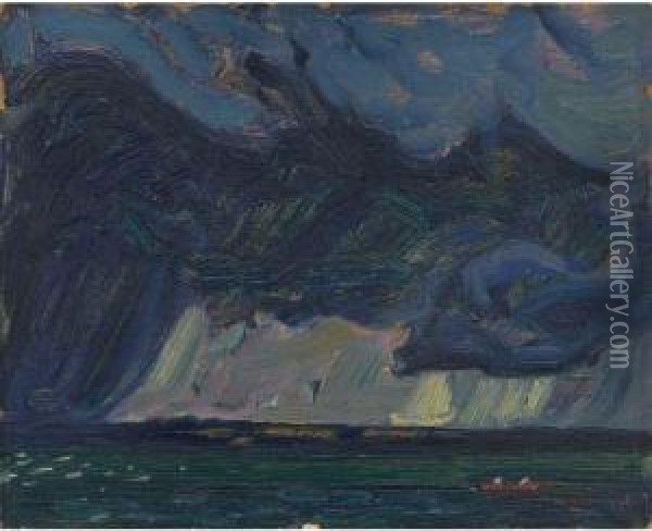 Storm, Lake Simcoe Oil Painting - James Edward Hervey MacDonald