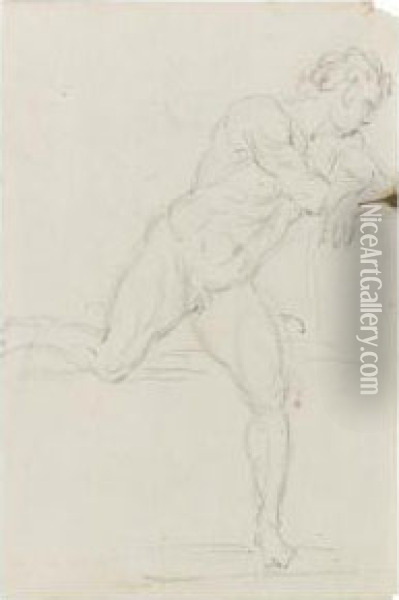 A Group Of Sheets With Figure Studies And Compositionaldesigns Oil Painting - Joseph Nollekens