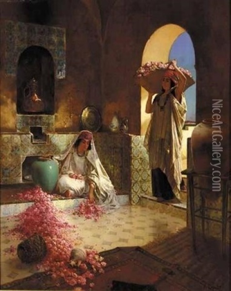 The Perfume Makers Oil Painting - Rudolf Ernst