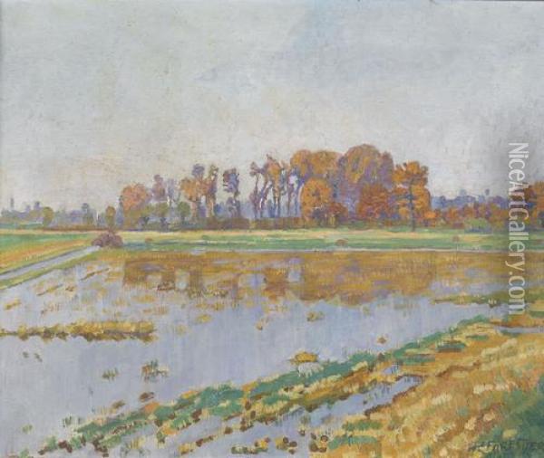 Herbstliche Landschaft Bei Genf Oil Painting - Henri Claudius Forestier