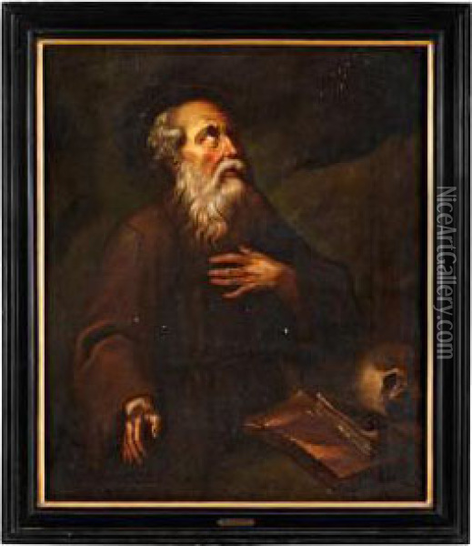 Tillskriven Den Helige Hieronymus Oil Painting - Giovanni Lanfranco
