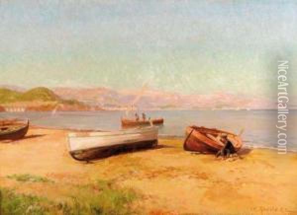 Plage De Theoule Oil Painting - Charles Rouviere