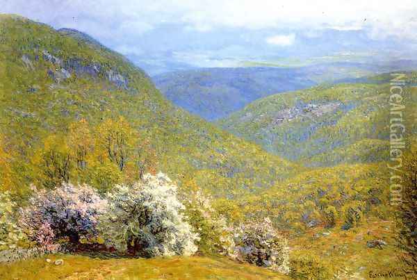 Spring Hillside Oil Painting - John Joseph Enneking