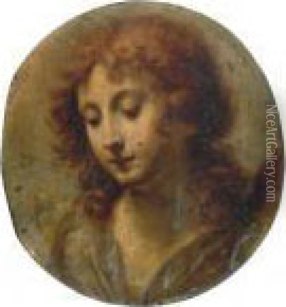 Head Of An Angel Oil Painting - Carlo Dolci