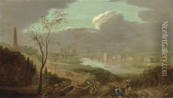 View Of Dublin From Phoenix Park Oil Painting - William Sadler the Younger