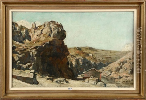 Paysage Montagneux Pres De Tolede Oil Painting - Maurice Wagemans