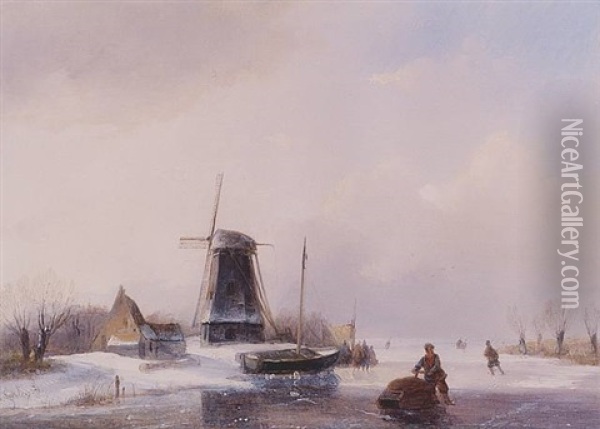 Strand Der Normandie Oil Painting - Jan Jacob Spohler