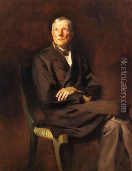John D Rockefeller Oil Painting - John Singer Sargent