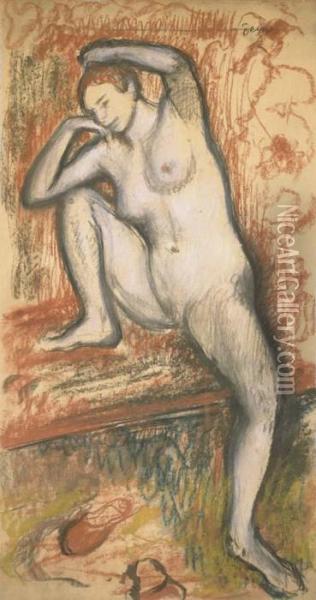 Etude De Nu Pour Une Danseuse Oil Painting - Edgar Degas