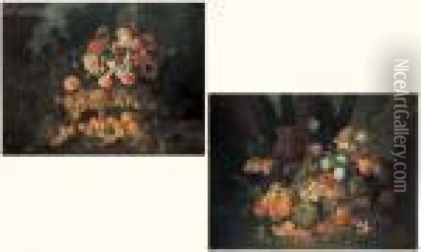 Natures Mortes De Fruits Et De Fleurs Oil Painting - Tobias Stranover