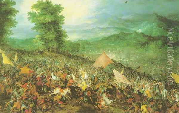 The Battle of Issus 1602 Oil Painting - Jan The Elder Brueghel