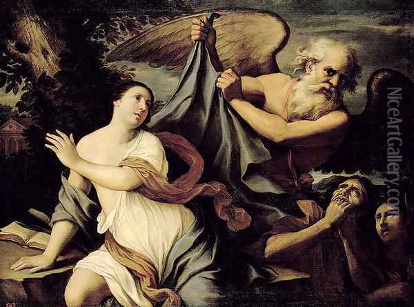 'Time Reveals Truth' Oil Painting - Giovanni Domenico Cerrini