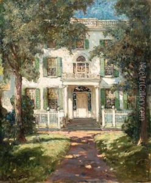 Federal House, Wiscasset, Maine Oil Painting - Abbott Fuller Graves
