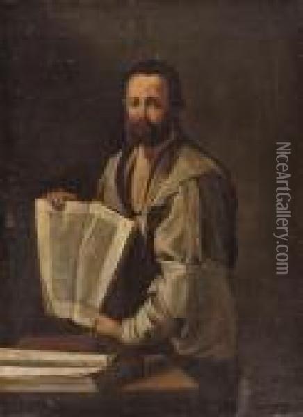 A Mathematician Oil Painting - Jusepe de Ribera