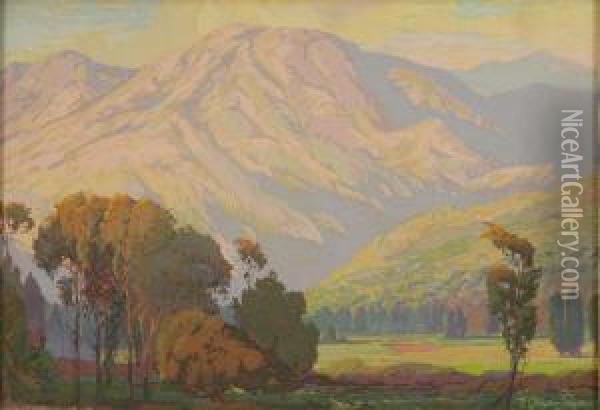 Majestic Mountain Landscape. Signed Lower Right F. Graysonsayre