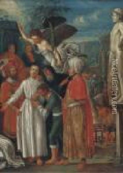 Saint Lawrence Prepared For Martyrdom Oil Painting - Adam Elsheimer