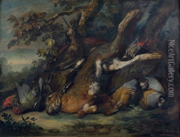 Gibier Dans Un Paysage Oil Painting - Giovanni (Crivellino) Crivelli