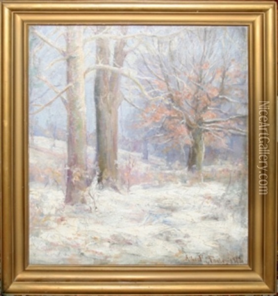 The Snow Oil Painting - Albert C. Fauley