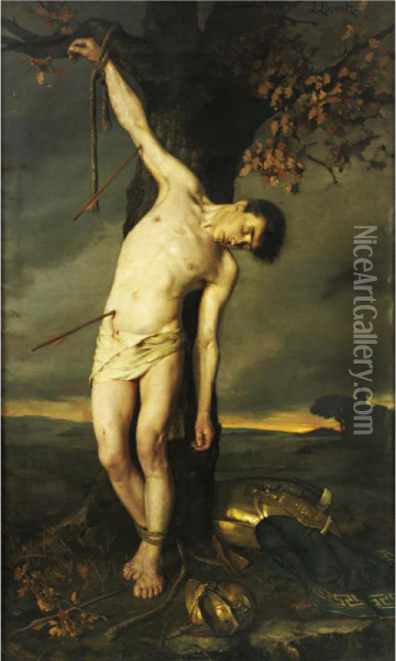 Saint Sebastian Oil Painting - Alcide Joseph Lorentz