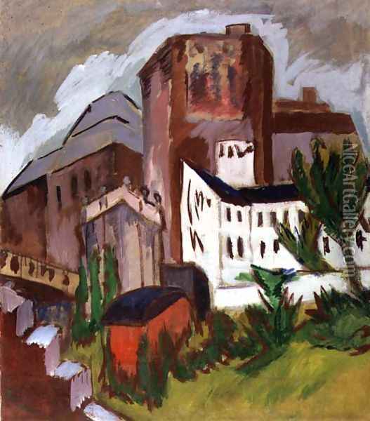 Towerblocks Oil Painting - Ernst Ludwig Kirchner