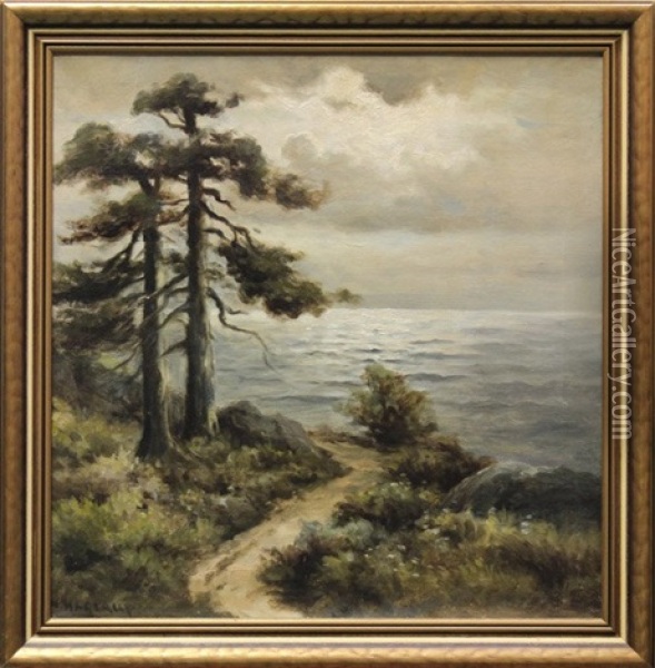 Path By The Ocean Oil Painting - Nels Hagerup