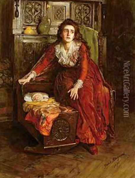 In the Reign of Terror 1891 Oil Painting - Jessie MacGregor