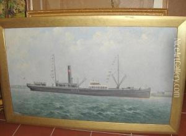 The S.s. Botnia Oil Painting - George Mcconnell