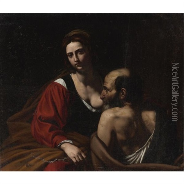 Roman Charity Oil Painting -  Caravaggio