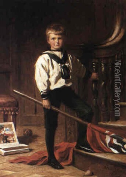 The Young Patriot Oil Painting - William Edward Miller