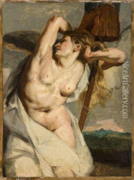 Allegorie De La Victoire, D'apres Pierre Paul Rubens Oil Painting - Pierre Andrieu